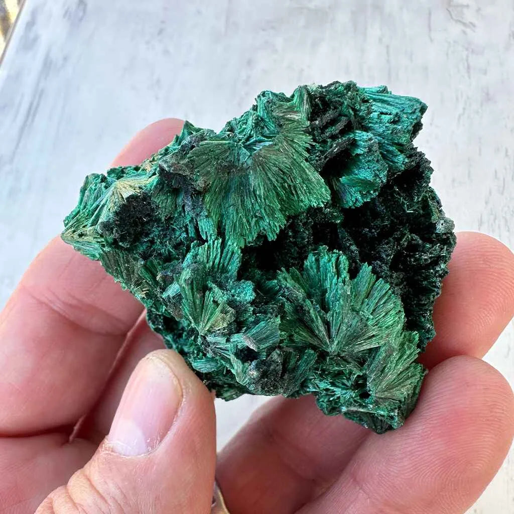 2.5" Fibrous Malachite A