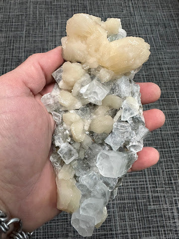 Green Apophyllite with Stilbite