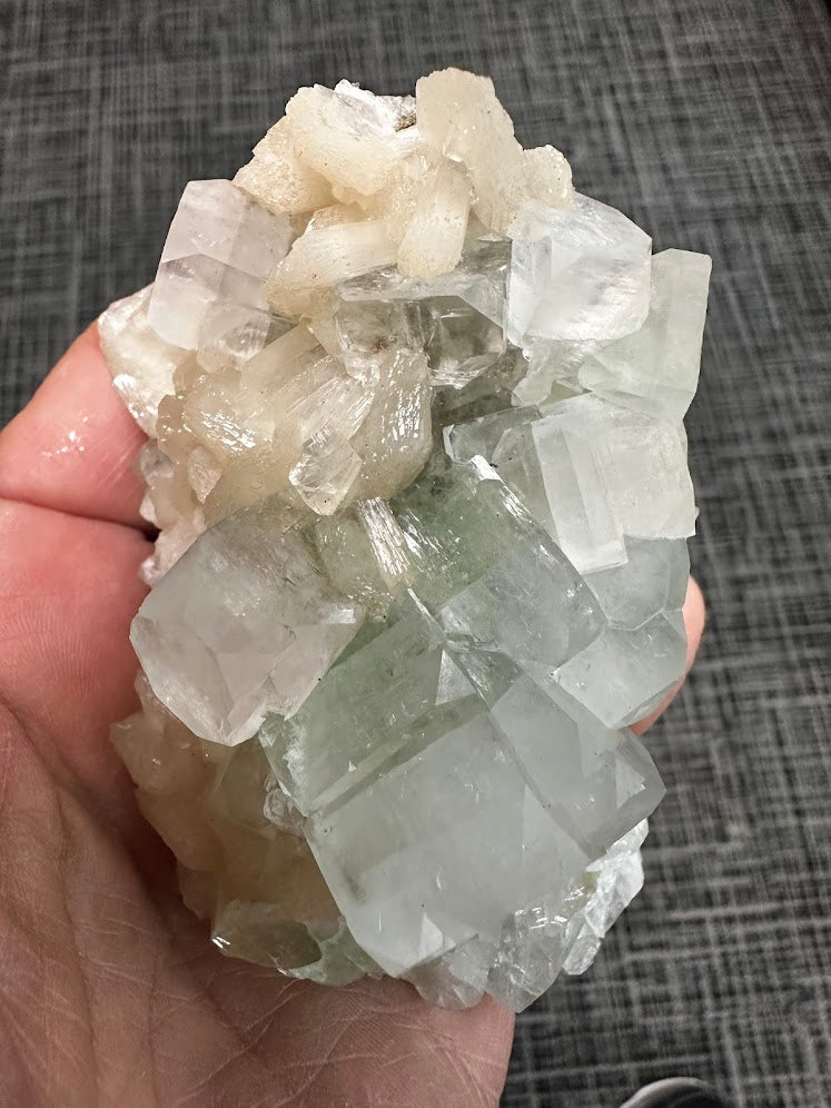 Green Apophyllite with Stilbite
