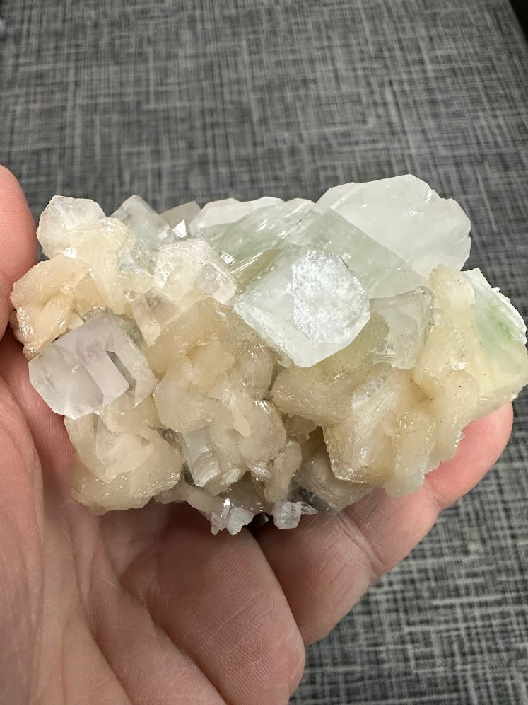 Green Apophyllite with Stilbite