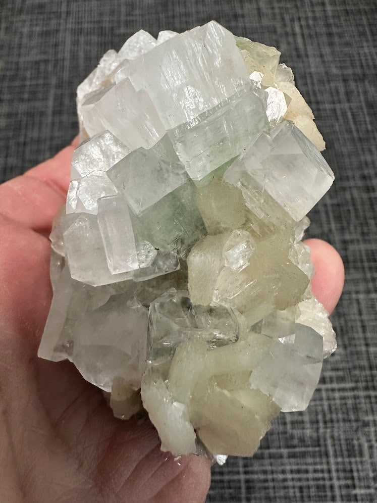 Green Apophyllite with Stilbite