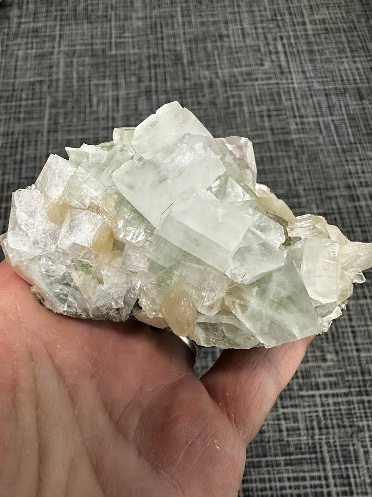 Green Apophyllite with Stilbite