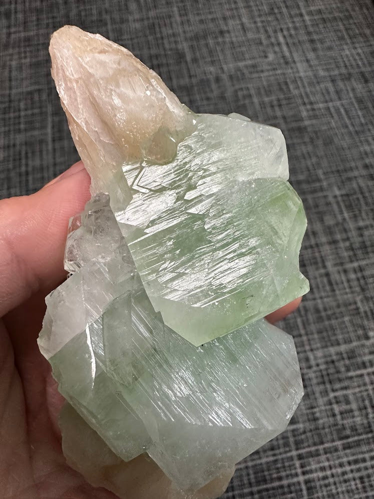 Green Apophyllite with Stilbite