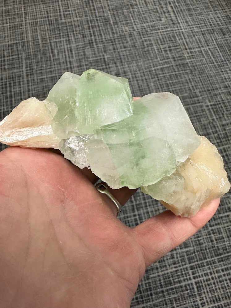 Green Apophyllite with Stilbite