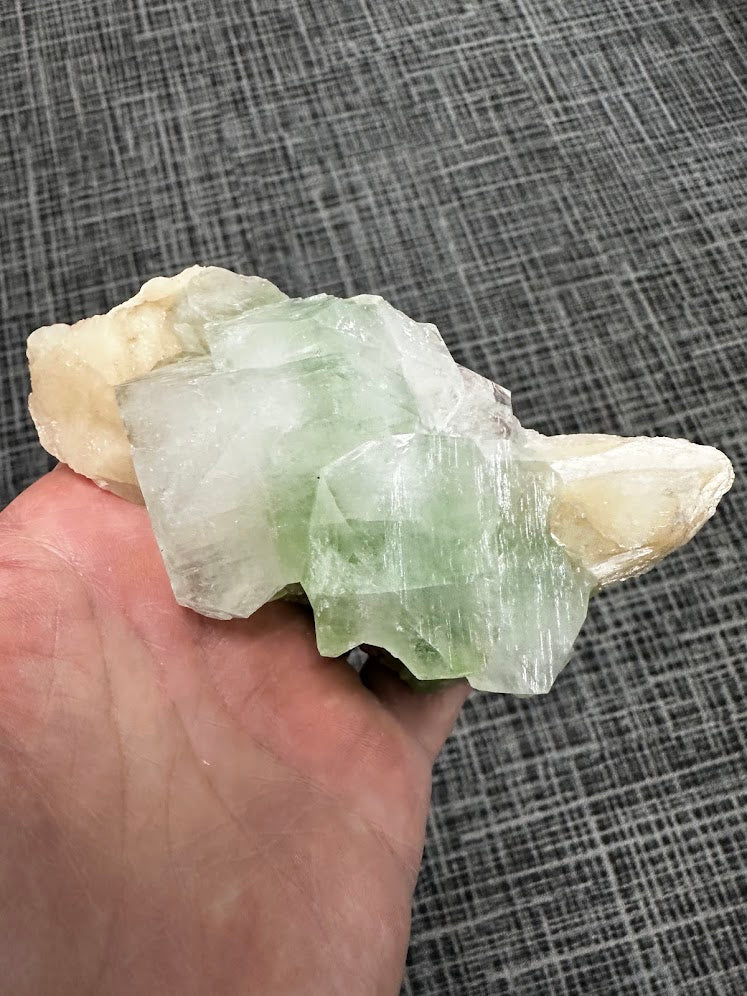 Green Apophyllite with Stilbite
