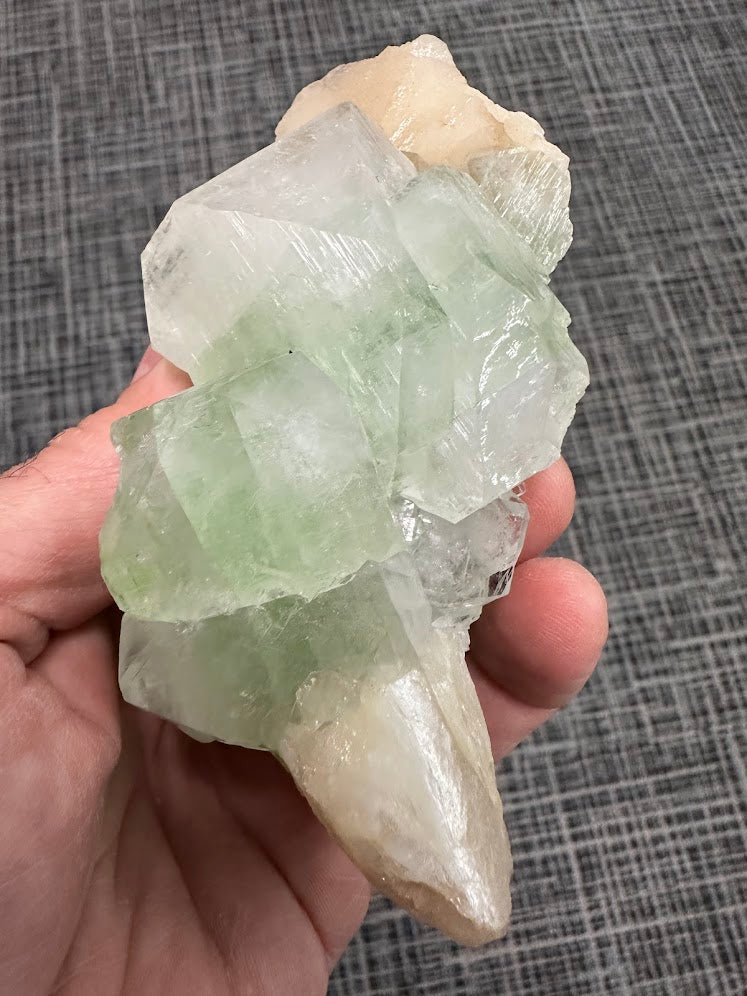 Green Apophyllite with Stilbite