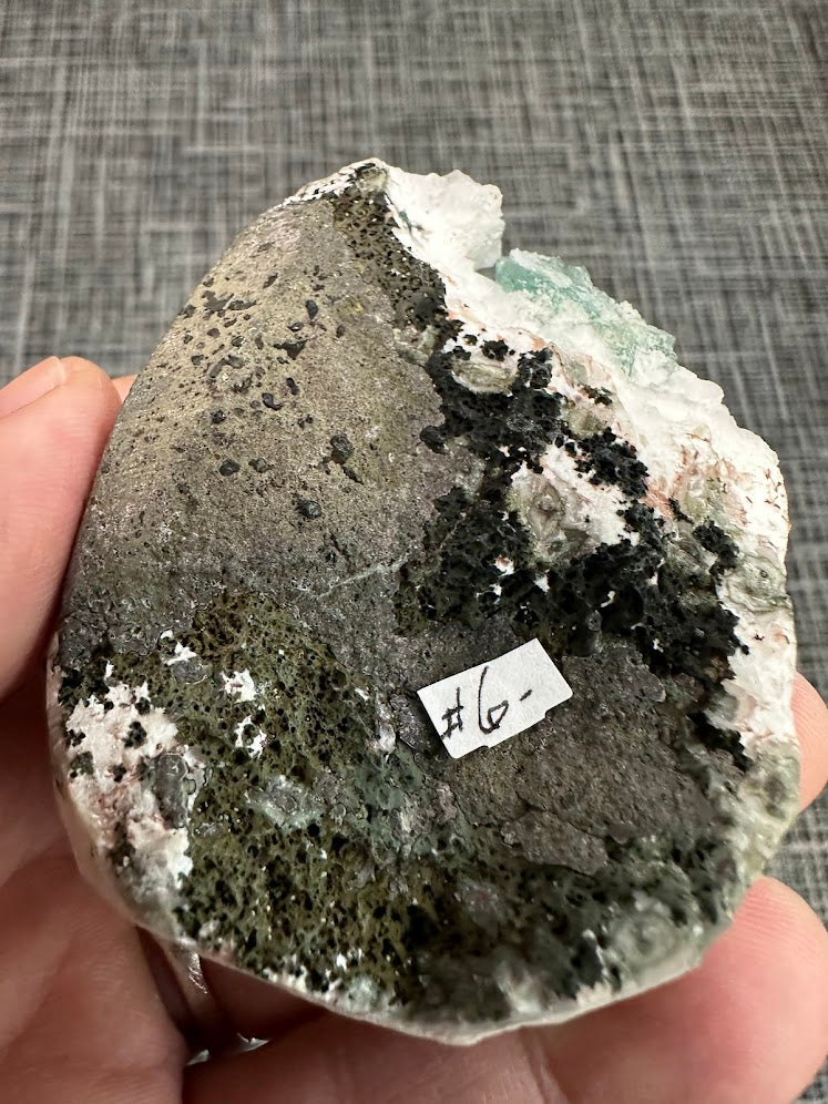 Green Apophyllite Flower with Stilbite