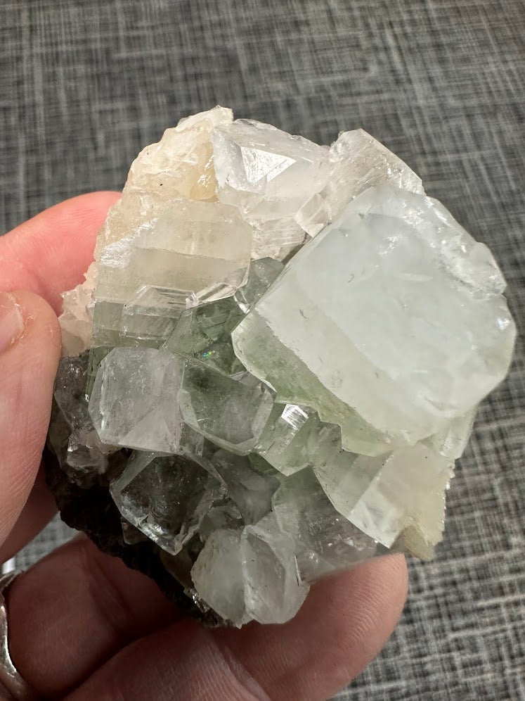 Green Apophyllite with Stilbite