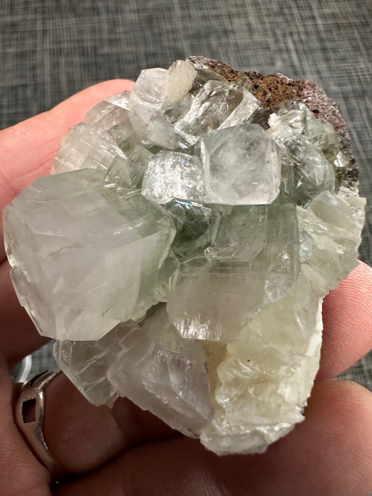 Green Apophyllite with Stilbite