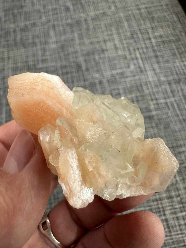 Green Apophyllite with Stilbite