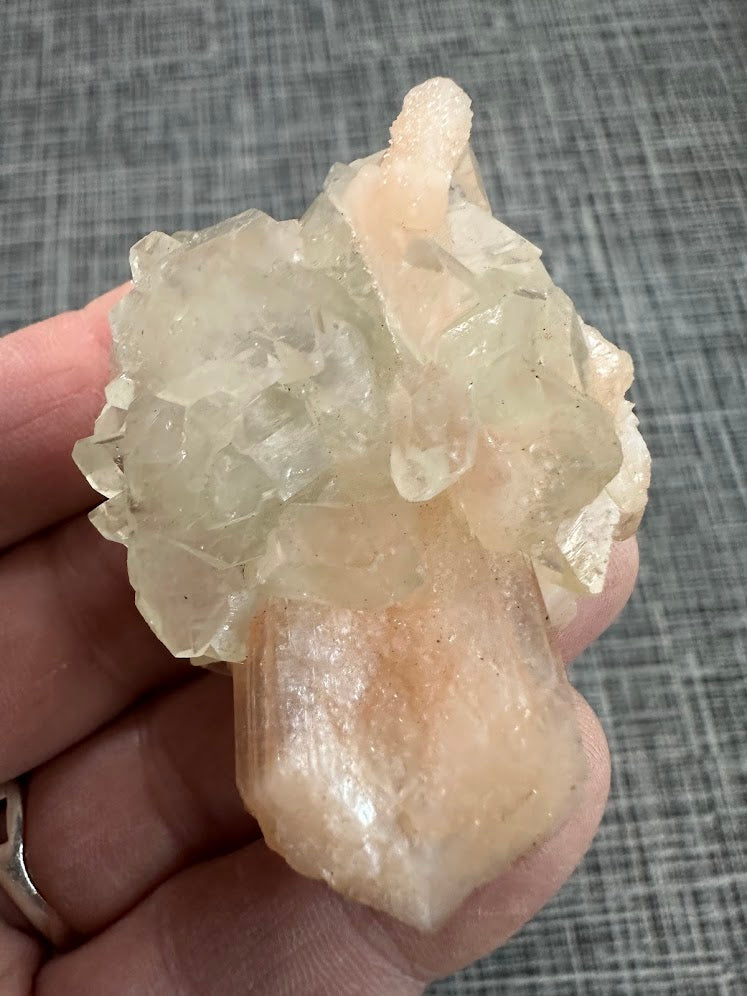 Green Apophyllite with Stilbite