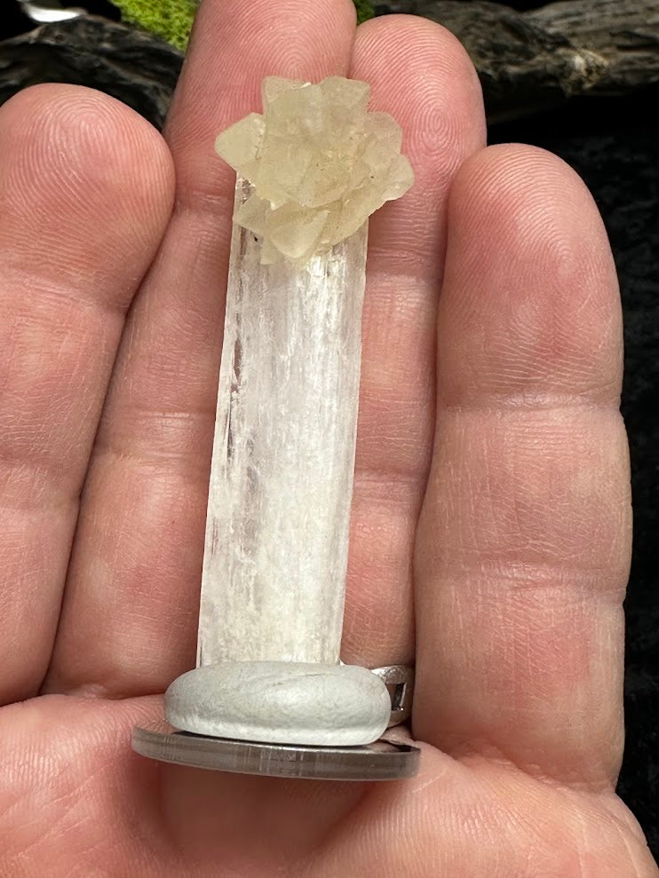 Scolecite With Calcite