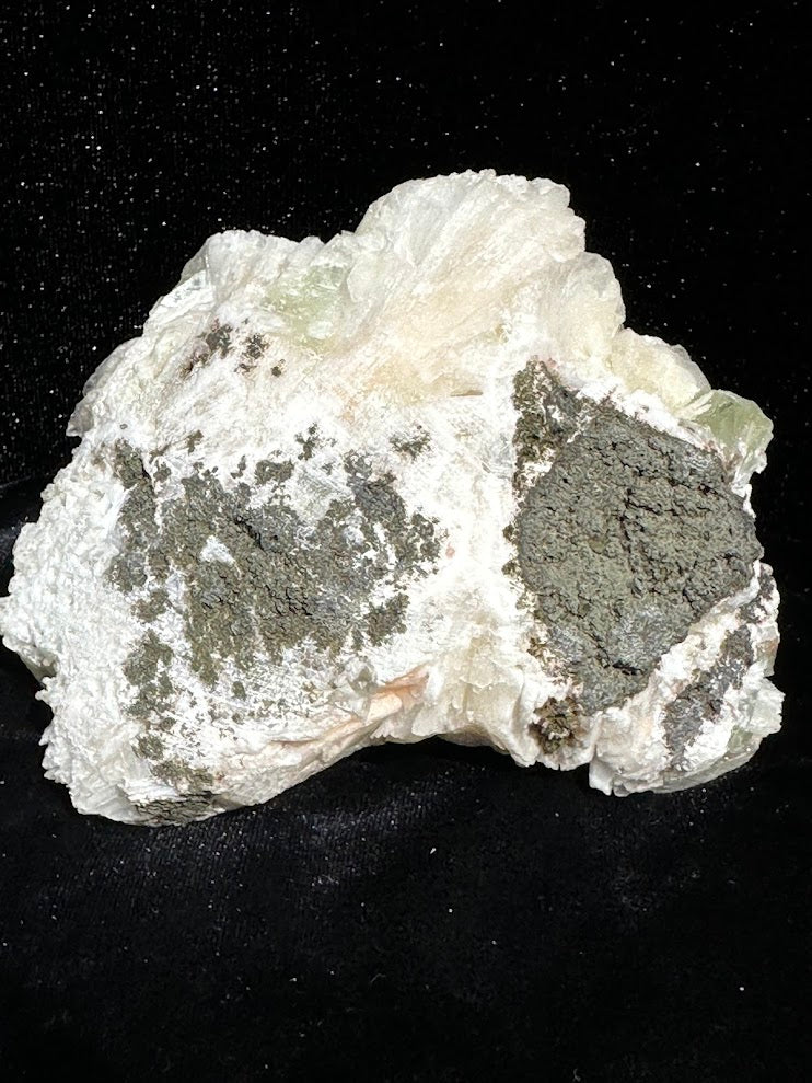 Green Apophyllite with Stilbite and Scolecite