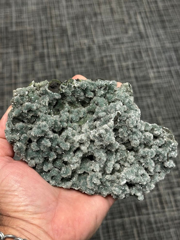 Green Drusy Heulandite Mineral Specimen