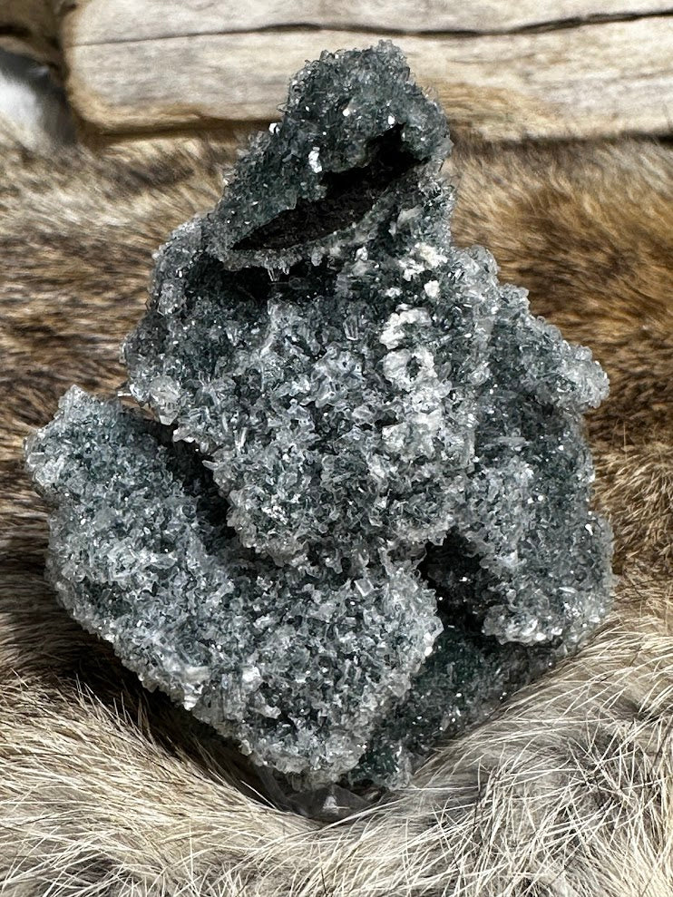 Green Drusy Heulandite Mineral Specimen