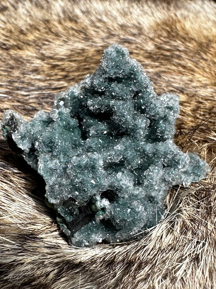 Green Drusy Heulandite Mineral Specimen