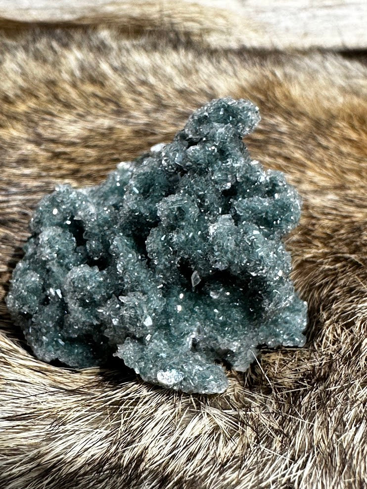 Green Drusy Heulandite Mineral Specimen