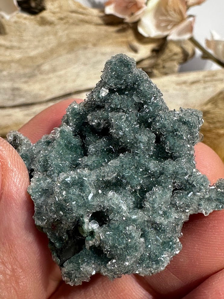 Green Drusy Heulandite Mineral Specimen