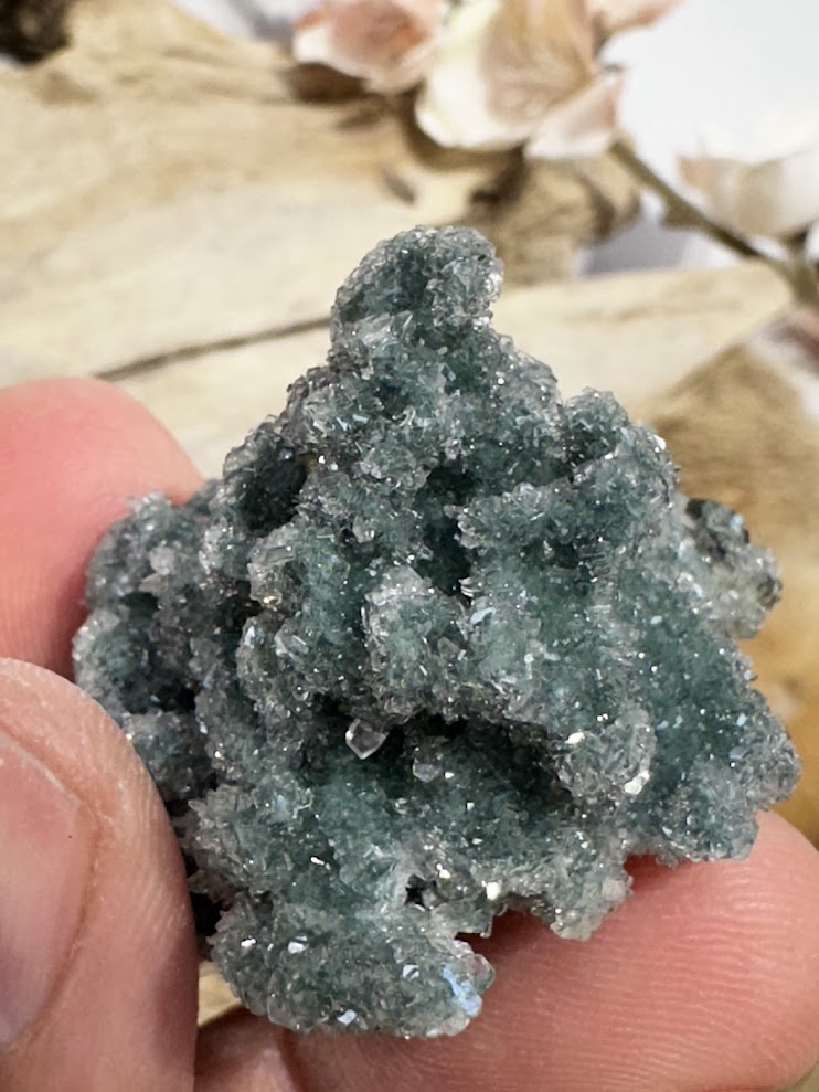 Green Drusy Heulandite Mineral Specimen