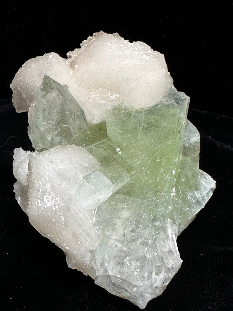 Green Apophyllite with Stilbite