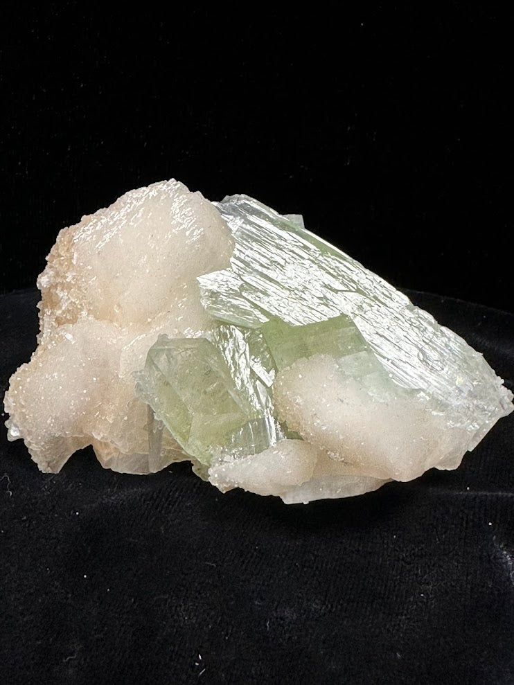Green Apophyllite with Stilbite