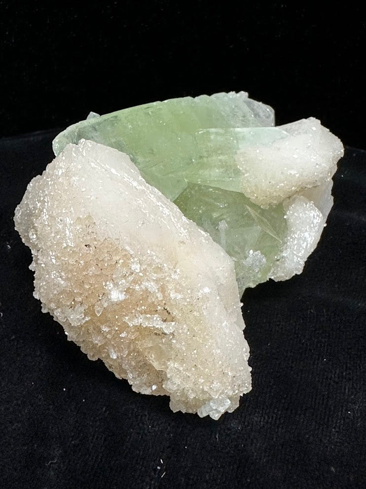 Green Apophyllite with Stilbite