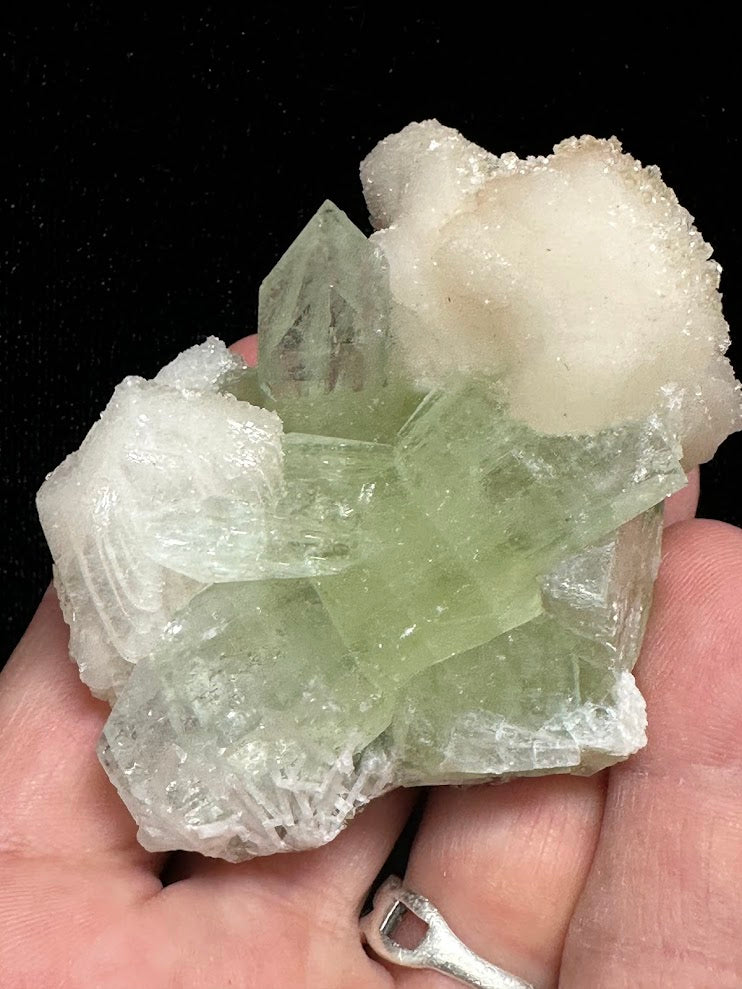 Green Apophyllite with Stilbite