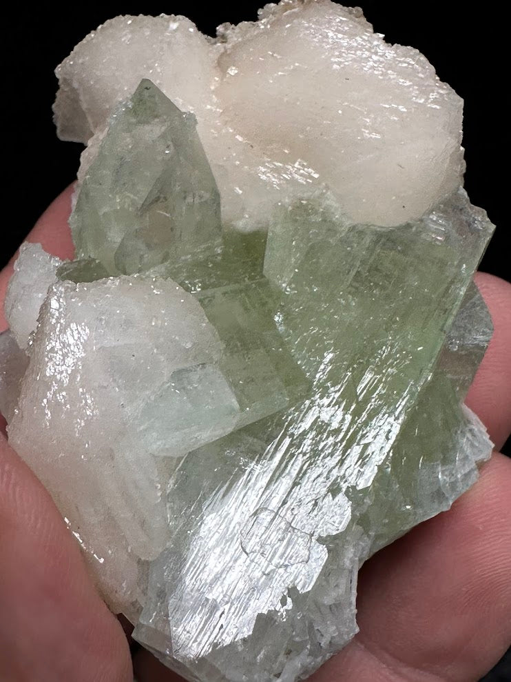 Green Apophyllite with Stilbite