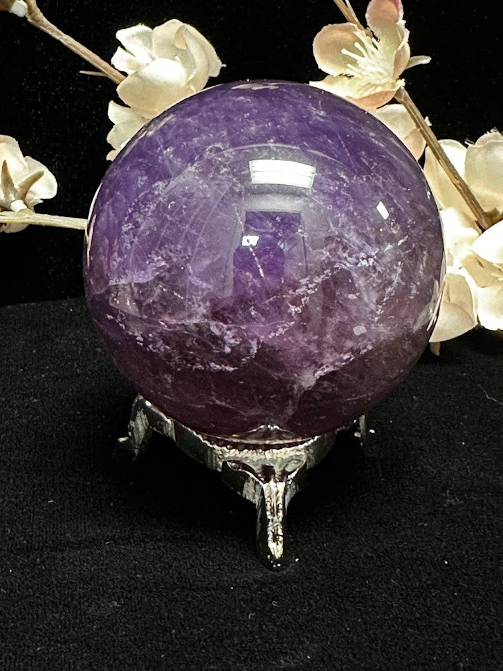 1.75" silver color metal sphere/egg stand