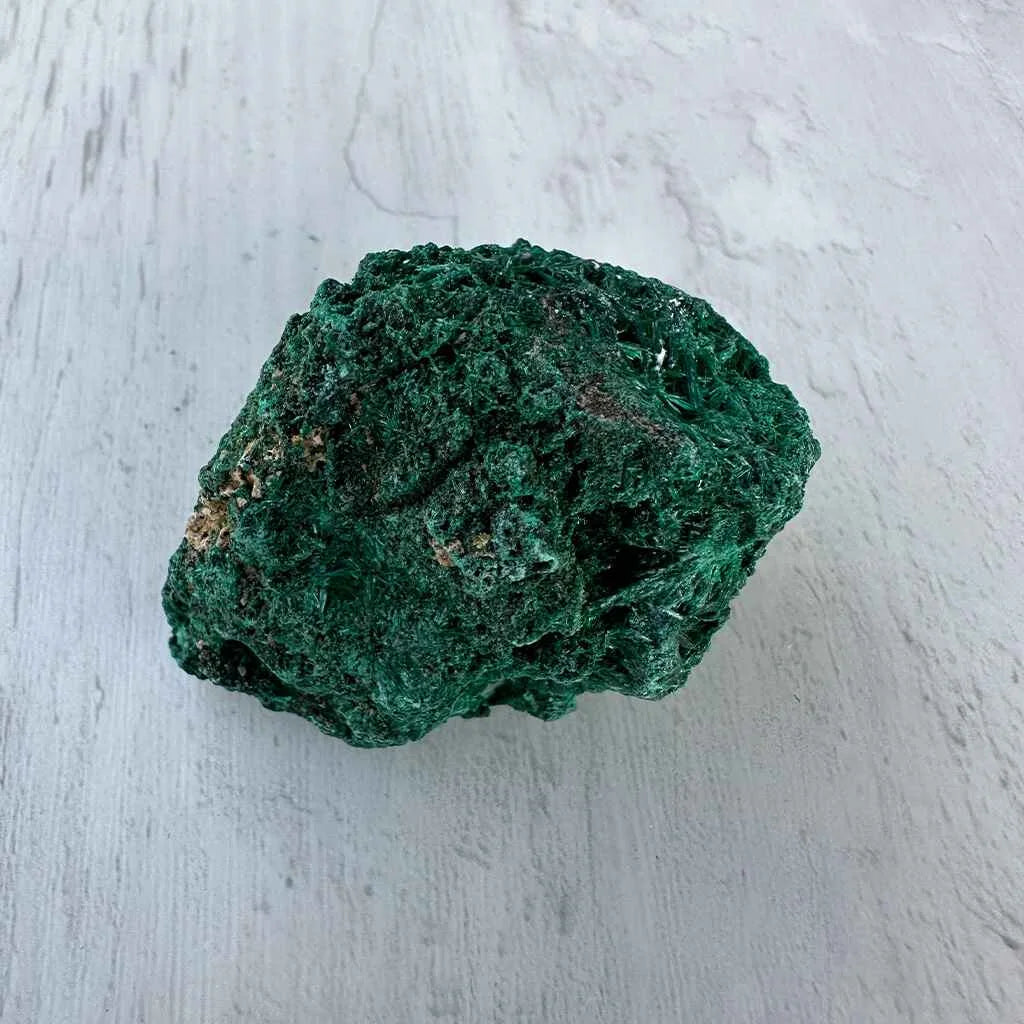 2" Fibrous Malachite E