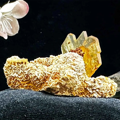 1.75" Glass Windowpane Yellow Barite B