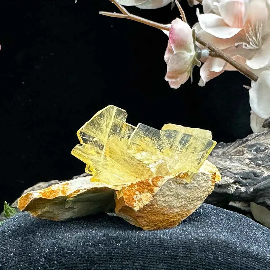 2.5" Glass Windowpane Yellow Barite C