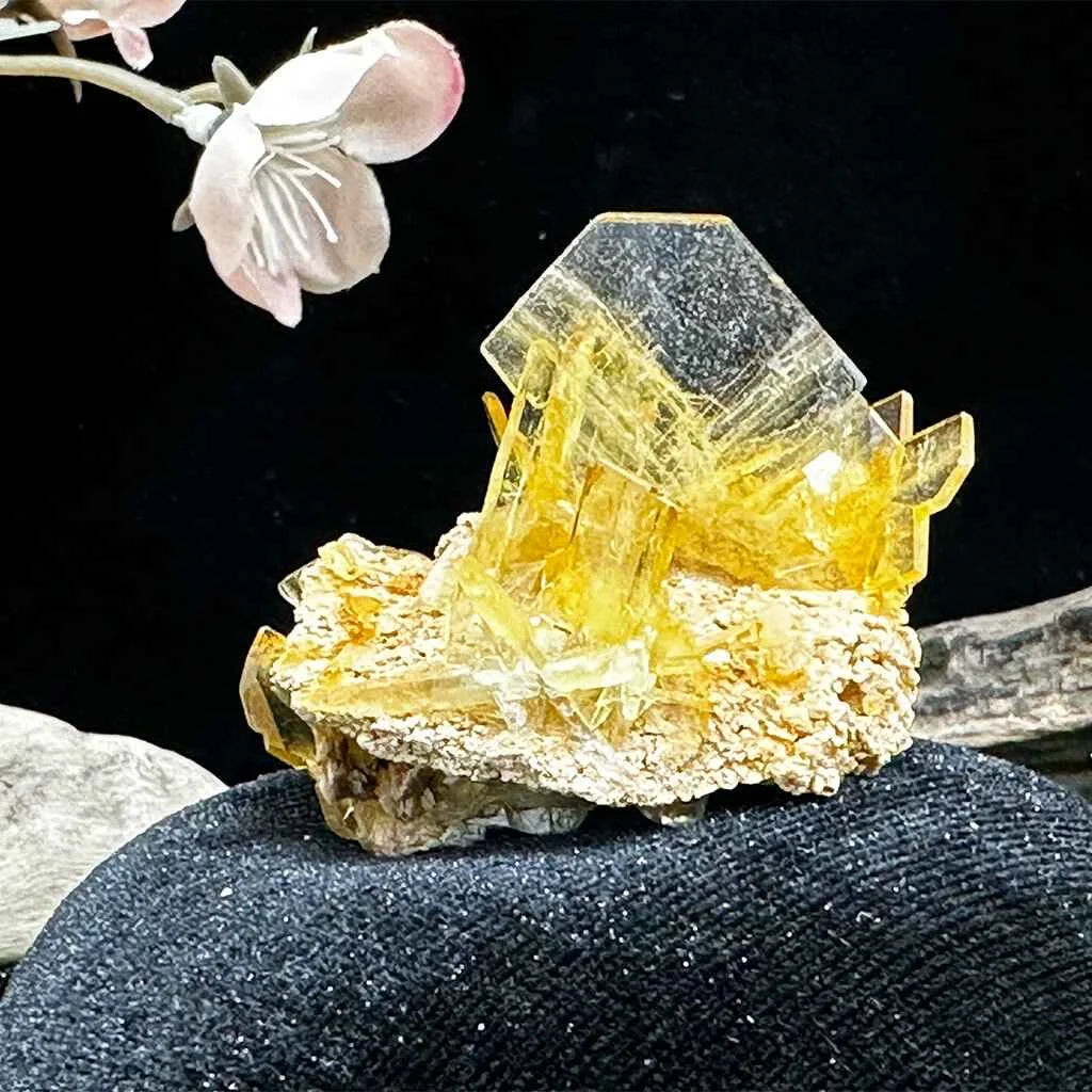 1.5" Glass Windowpane Yellow Barite D