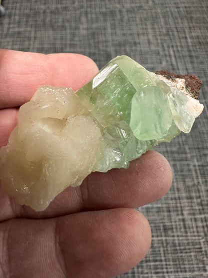 Green Apophyllite with Stilbite
