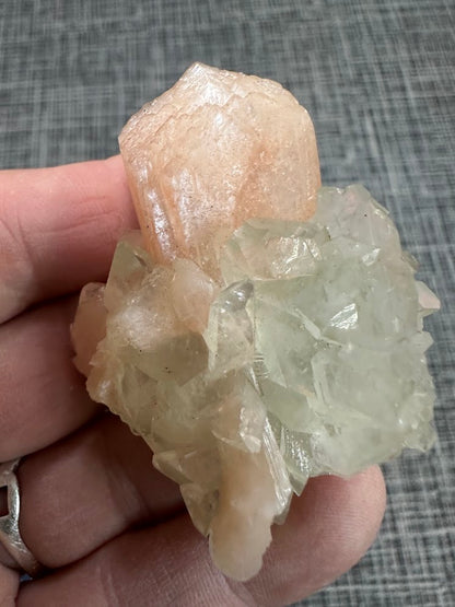 Green Apophyllite with Stilbite