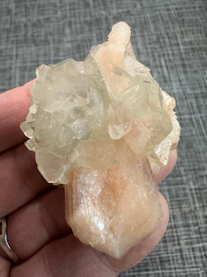Green Apophyllite with Stilbite