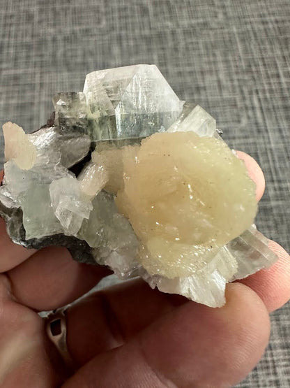 Green Apophyllite with Stilbite