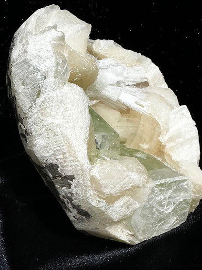 Green Apophyllite with Stilbite and Scolecite