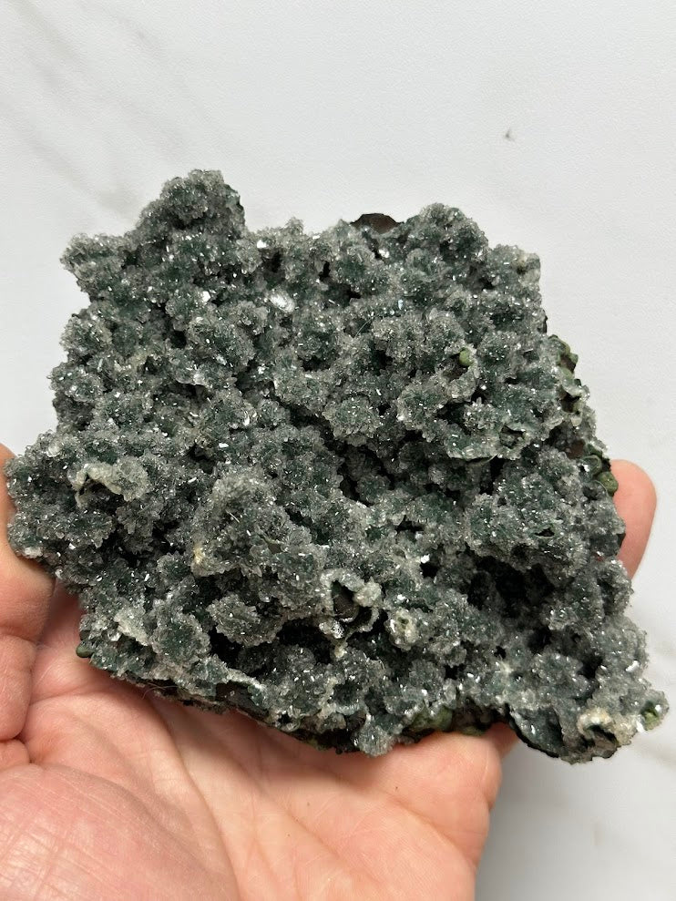 Green Drusy Heulandite Mineral Specimen