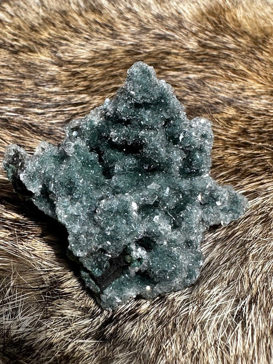 Green Drusy Heulandite Mineral Specimen
