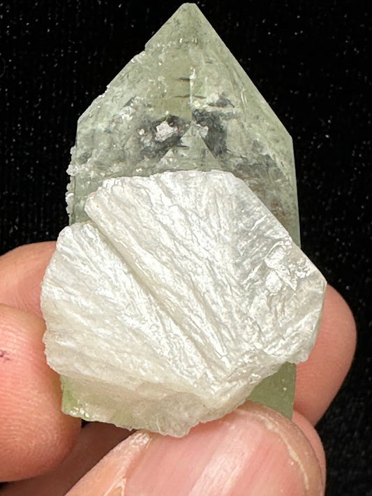 Green Apophyllite with Stilbite