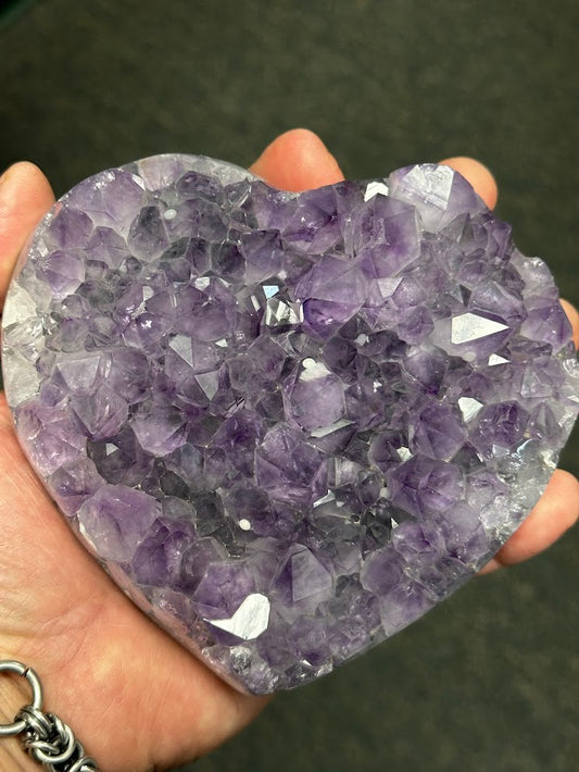 A-Uruguay Amethyst Large Hearts