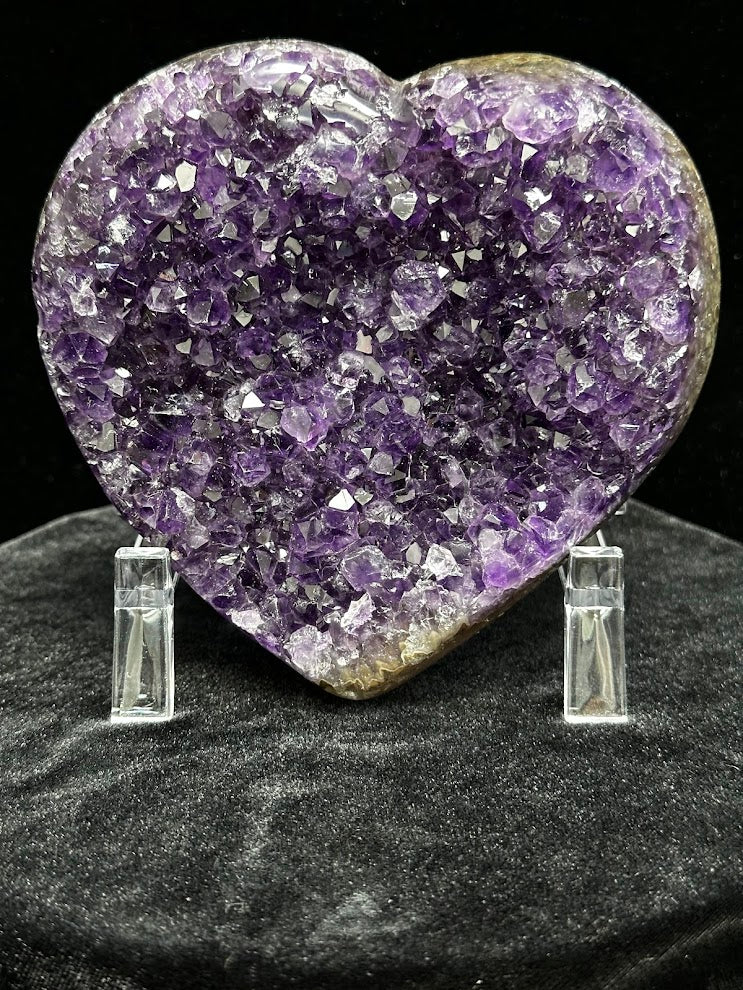 B-Uruguay Amethyst Large Hearts