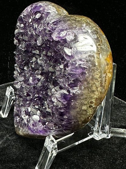 B-Uruguay Amethyst Large Hearts