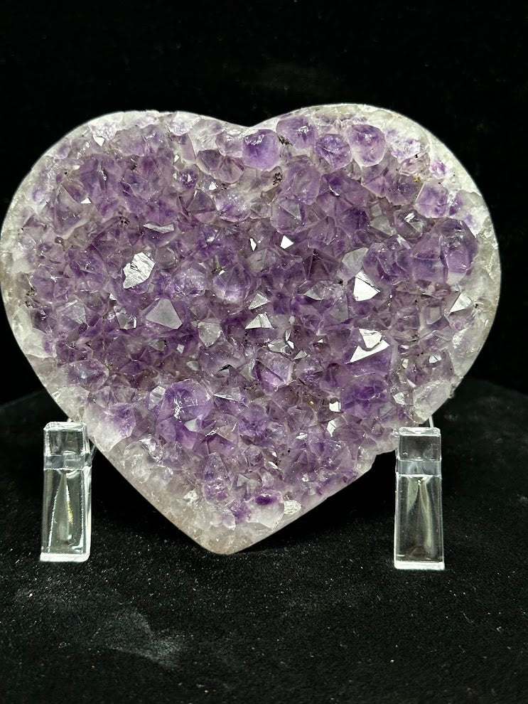 D-Uruguay Amethyst Large Hearts