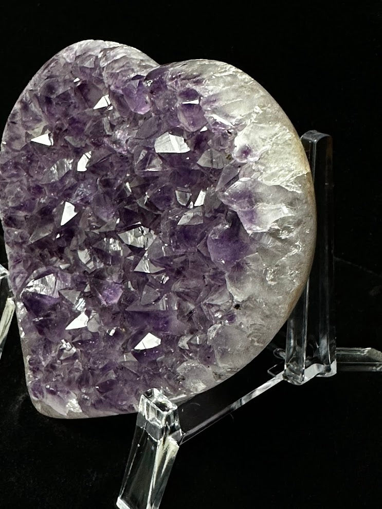 D-Uruguay Amethyst Large Hearts