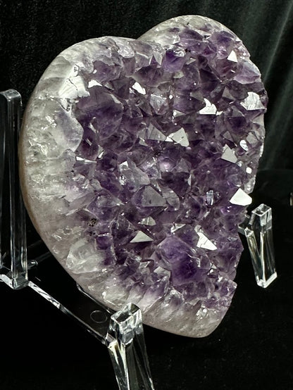 D-Uruguay Amethyst Large Hearts