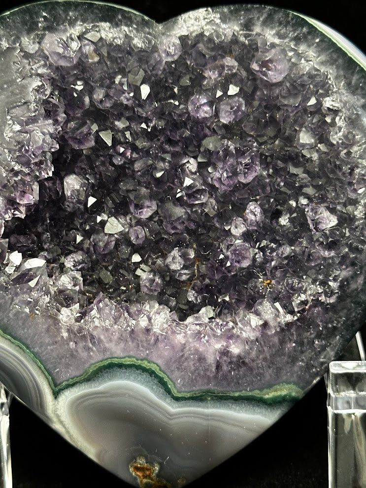 E-Uruguay Amethyst Large Hearts