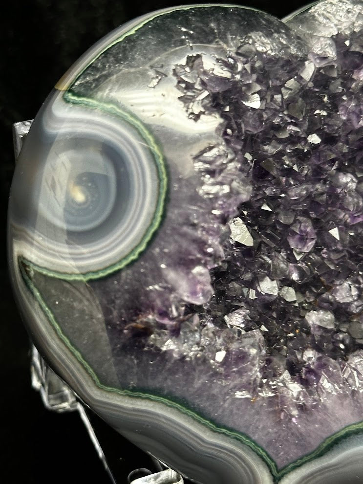 E-Uruguay Amethyst Large Hearts