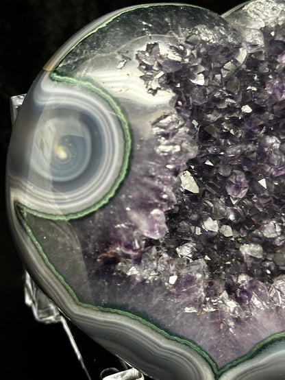 E-Uruguay Amethyst Large Hearts